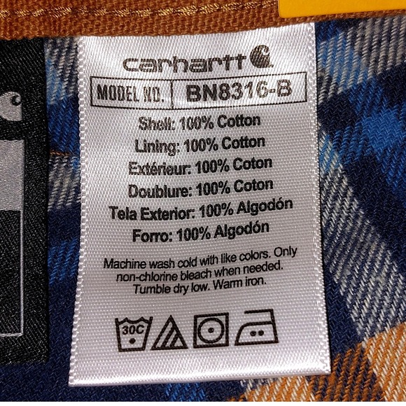 NWT Carhartt Boys' Loose Fit Flannel-Lined Utility Work Pants Dark Mustard SZ 16 - Picture 14 of 16